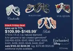 JC Penney t. w. natural diamond &/or genuine or lab-created gemstone offer