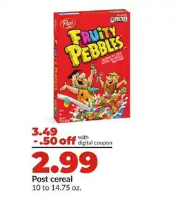 Hy-Vee Post cereal offer