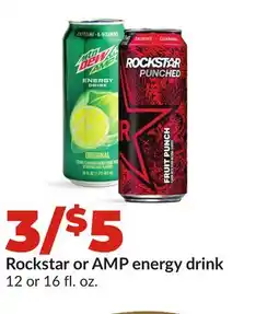 Hy-Vee Rockstar or AMP energy drink offer