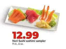 Hy-Vee Nori Sushi sashimi sampler offer
