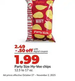 Hy-Vee Party Size Hy-Vee chips offer