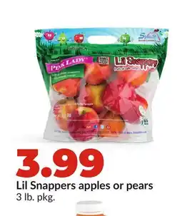 Hy-Vee Lil Snappers apples or pears offer
