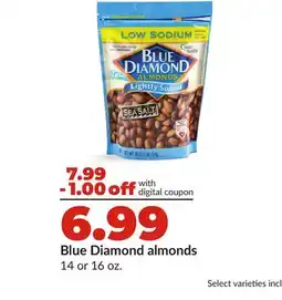 Hy-Vee Blue Diamond almonds offer