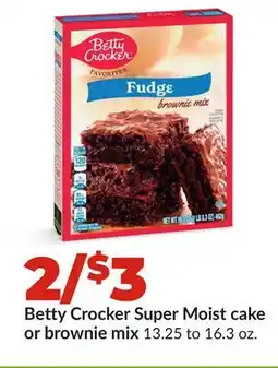 Hy-Vee Betty Crocker Super Moist cake or brownie mix offer