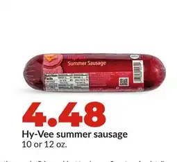 Hy-Vee Hy-Vee summer sausage offer