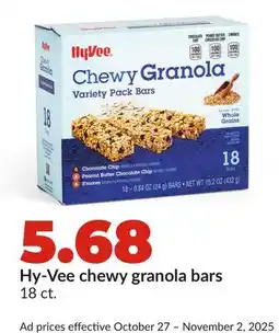 Hy-Vee Hy-Vee chewy granola bars offer