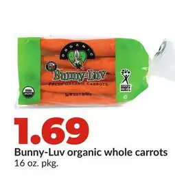 Hy-Vee Bunny-Luv organic whole carrots offer