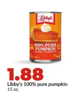 Hy-Vee Libby's 100% pure pumpkin offer