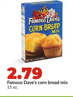 Hy-Vee Famous Dave's corn bread mix offer