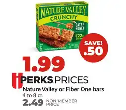 Hy-Vee Nature Valley or Fiber One bars offer