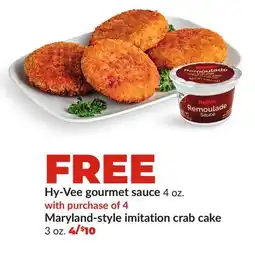 Hy-Vee Maryland-style imitation crab cake offer