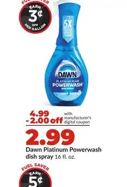 Hy-Vee Dawn Platinum Powerwash dish spray offer
