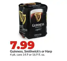 Hy-Vee Guinness, Smithwick's or Harp offer