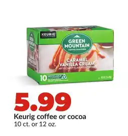 Hy-Vee Keurig coffee or cocoa offer