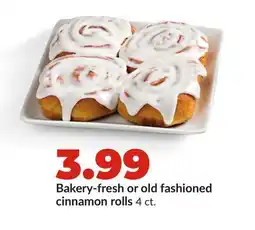 Hy-Vee Bakery-fresh or old fashioned cinnamon rolls offer