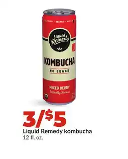 Hy-Vee Liquid Remedy kombucha offer