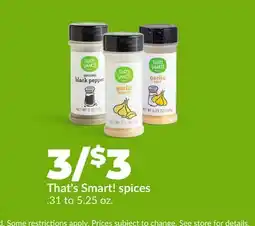 Hy-Vee That's Smart! spices offer