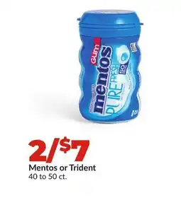 Hy-Vee Mentos or Trident offer