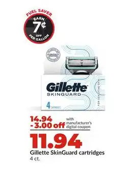 Hy-Vee Gillette SkinGuard cartridges offer
