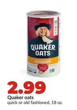 Hy-Vee Quaker oats offer