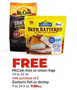 Hy-Vee Gorton's fish or shrimp offer