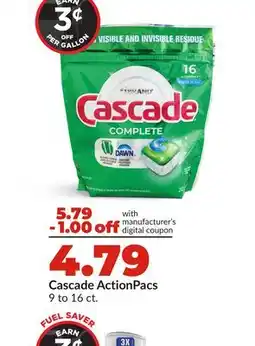 Hy-Vee Cascade ActionPacs offer