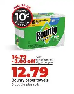 Hy-Vee Bounty paper towels offer