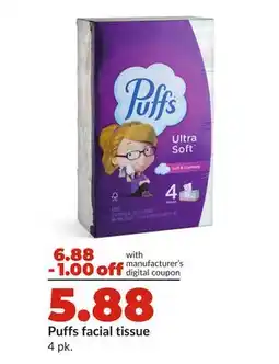 Hy-Vee Puffs facial tissue offer