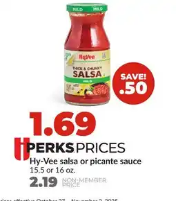 Hy-Vee Hy-Vee salsa or picante sauce offer