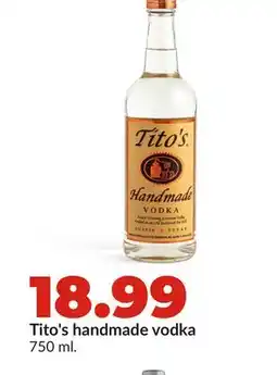 Hy-Vee Tito's handmade vodka offer