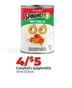 Hy-Vee Campbell's SpaghettiOs offer
