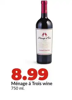 Hy-Vee Ménage á Trois wine offer