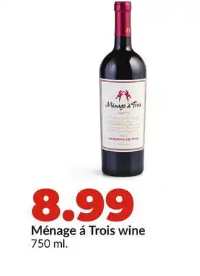 Hy-Vee Ménage á Trois wine offer