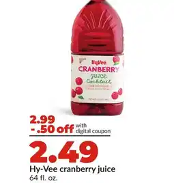 Hy-Vee Hy-Vee cranberry juice offer