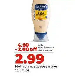 Hy-Vee Hellmann's squeeze mayo offer