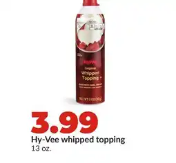 Hy-Vee Hy-Vee whipped topping offer