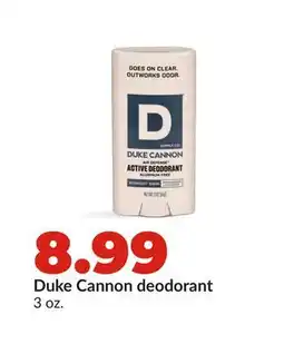 Hy-Vee Duke Cannon deodorant offer
