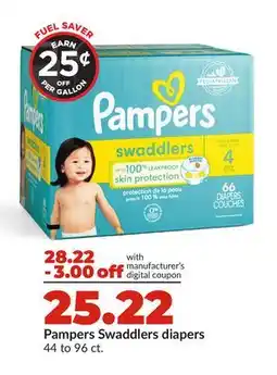 Hy-Vee Pampers Swaddlers diapers offer
