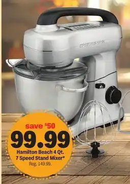 Meijer Hamilton Beach 4 Qt. 7 Speed Stand Mixer offer