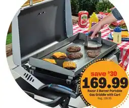 Meijer Razor 2 Burner Portable Gas Griddle with Cart offer