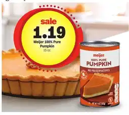 Meijer Meijer 100% Pure Pumpkin offer