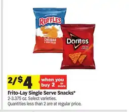 Meijer Frito-Lay Single Serve Snacks offer