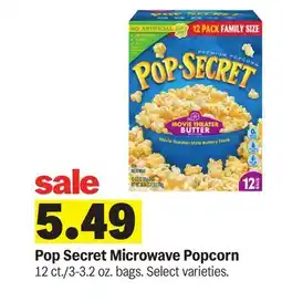 Meijer Pop Secret Microwave Popcorn offer
