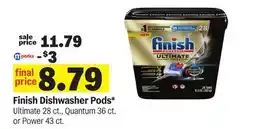 Meijer Finish Dishwasher Pods* Ultimate 28 ct., Quantum 36 ct. or Power 43 ct offer