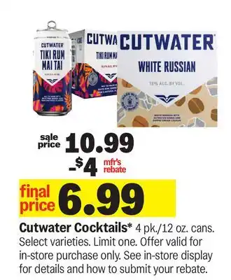 Meijer Cutwater Cocktails offer
