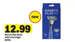 Meijer Harry's Plus Razor with 2 Cartridge Refills offer