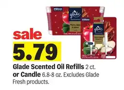 Meijer Glade Scented Oil Refills 2 ct. or Candle 6.8-8 oz offer