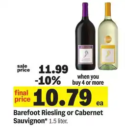 Meijer Barefoot Riesling or Cabernet Sauvignon offer