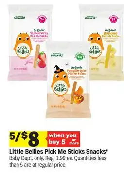 Meijer Little Bellies Pick Me Sticks Snacks offer