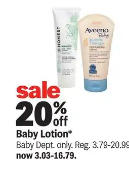 Meijer Baby Lotion offer